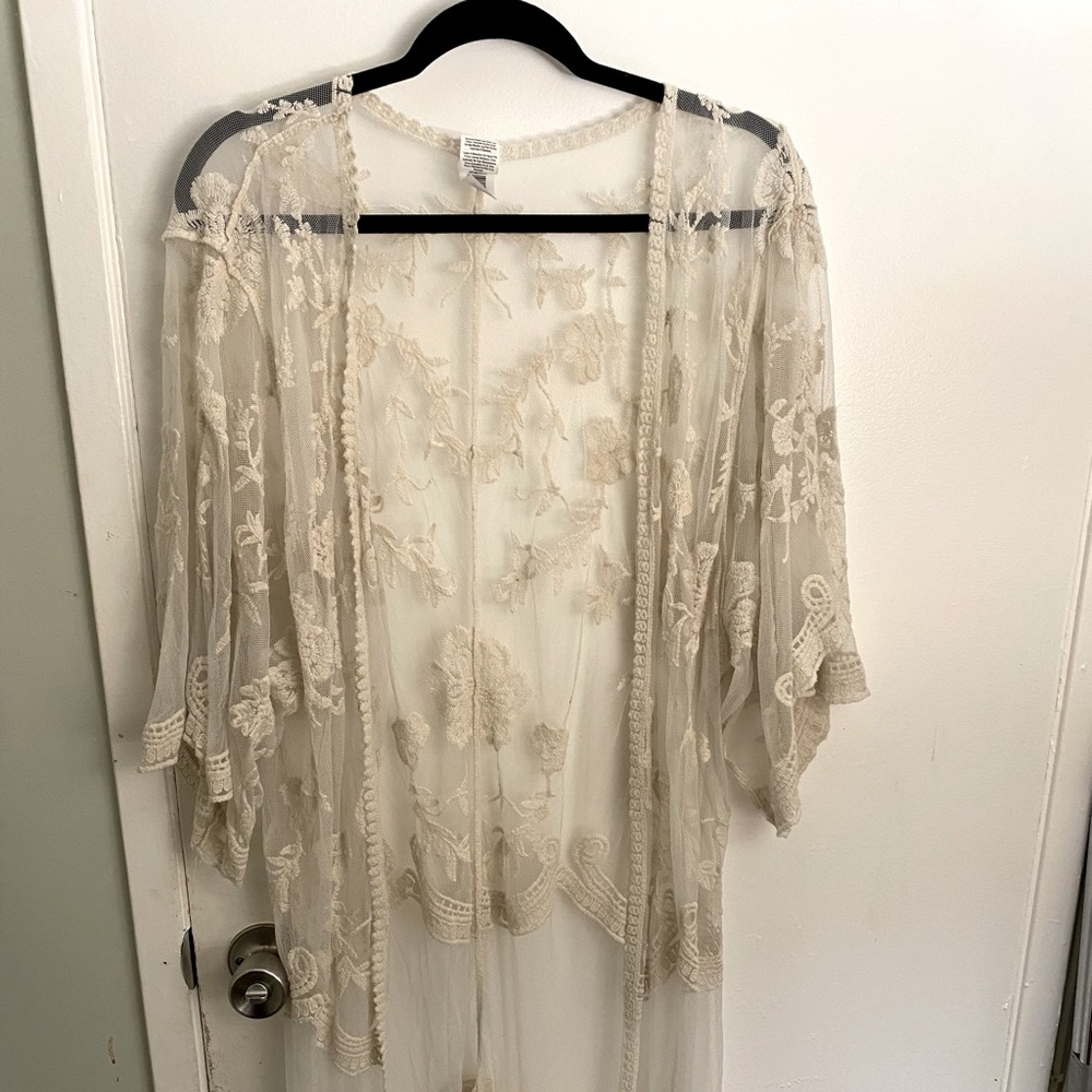 Long lace cardigan